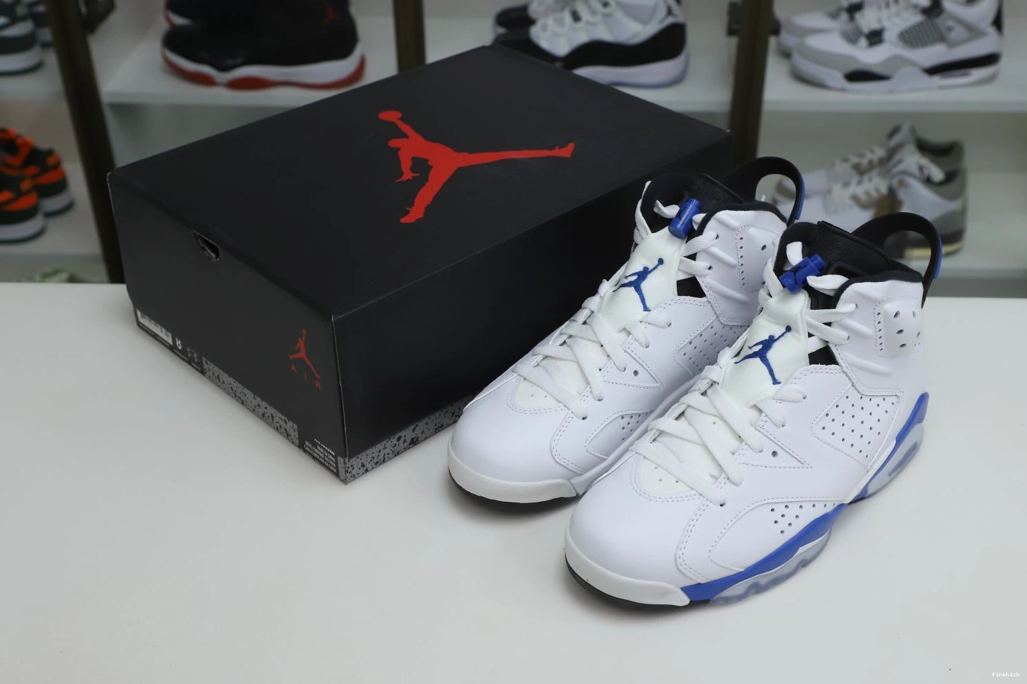 JORDAN RETRO 6 SPORT BLUE AIR 0813